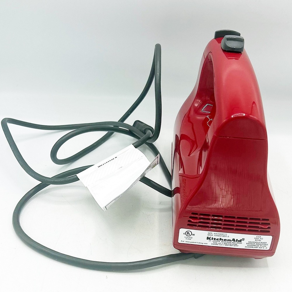 KitchenAid Hand Mixer Red 3 Speed Ultra Power KHM312ER no beaters - Picture 8 of 10